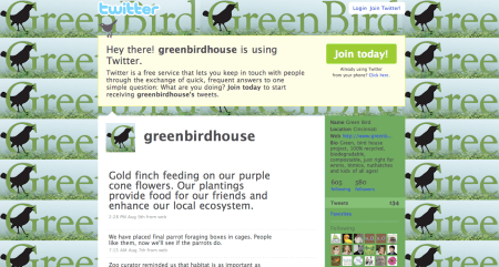 Follow Green Bird House on Twitter.